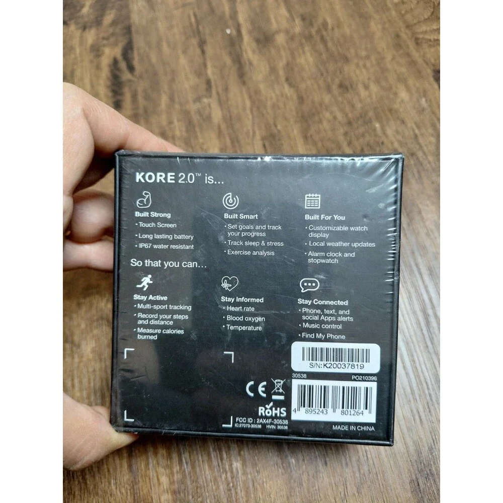 KoreHealth Kore 2.0 Fitness Tracker - Black
